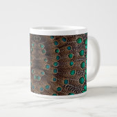 Fazant Veer Fractal Ontwerp Grote Koffiekop (Voorkant rechts)
