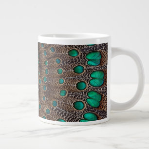 Fazant Veer Fractal Ontwerp Grote Koffiekop