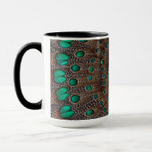 Fazant Veer Fractal Ontwerp Mok (Links)
