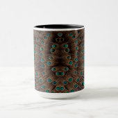Fazant Veer Fractal Ontwerp Mok (Midden)