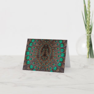 Fazant Veer Fractal Ontwerp Notitiekaartje