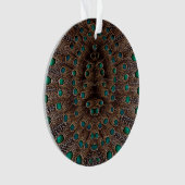 Fazant Veer Fractal Ontwerp Ornament (voorkant)
