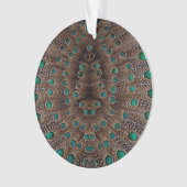 Fazant Veer Fractal Ontwerp Ornament (voorkant)