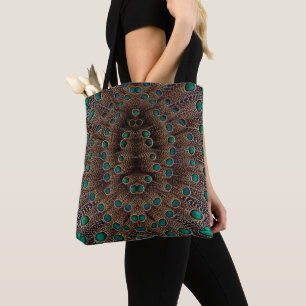 Fazant Veer Fractal Ontwerp Tote Bag