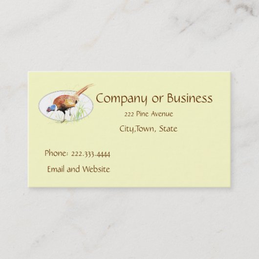 fazant, vogel, Natuur, milieu, Visitekaartje (Voorkant)