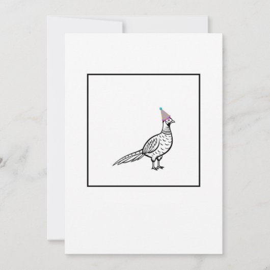 Fazant, vogel thema kaart (Voorkant)