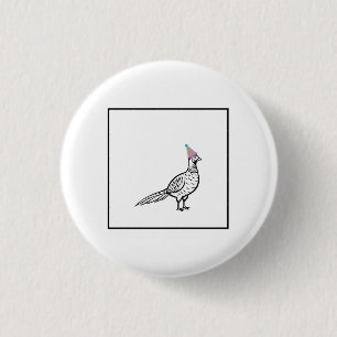 Fazant, vogeld Thema Ronde Button 3,2 Cm