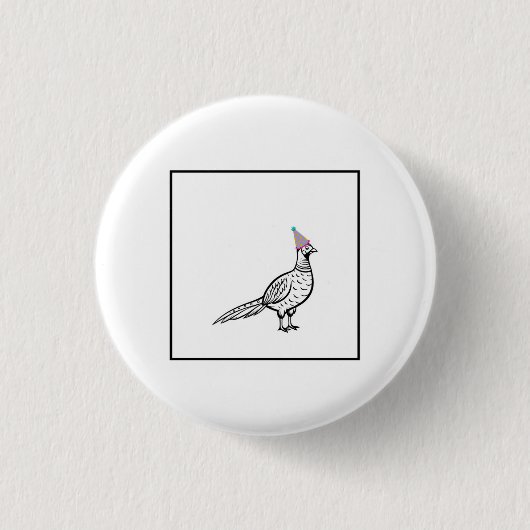 Fazant, vogeld Thema Ronde Button 3,2 Cm (Voorkant)