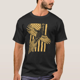 fazant vogeljager Amerikaanse vlagjacht T-shirt