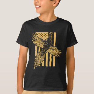 fazant vogeljager Amerikaanse vlagjacht T-shirt
