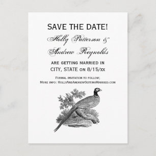  fazant-vogeltrekbaan aankondigingskaart