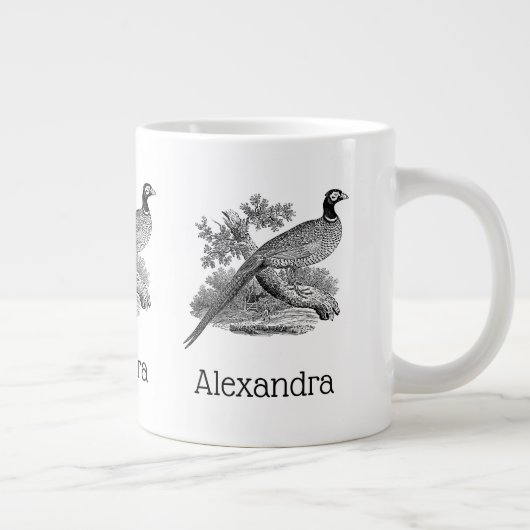  fazant-vogeltrekbaan grote koffiekop (Rechts)