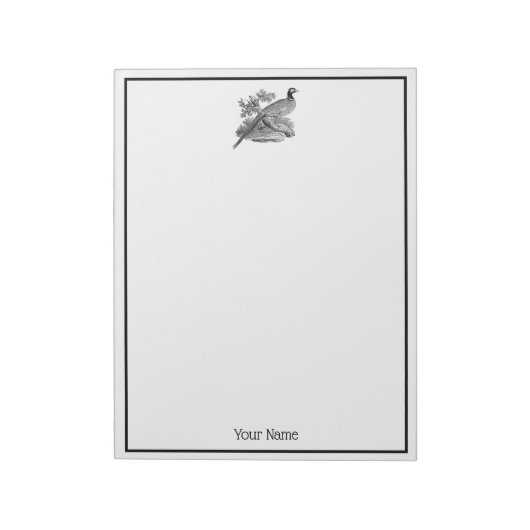 fazant-vogeltrekbaan notitieblok (Linkerzijde)