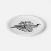 fazant-vogeltrekbaan papieren bordje (Gekanteld)