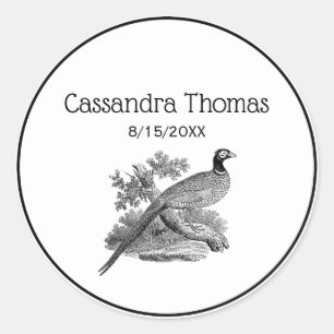 fazant-vogeltrekbaan ronde sticker