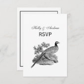 fazant-vogeltrekbaan RSVP kaartje (Voorkant / Achterkant)