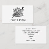  fazant-vogeltrekbaan visitekaartje (Voorkant / Achterkant)