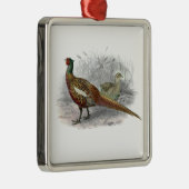  fazant-vogeltrekkleur #2 metalen ornament (Rechts)