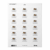 fazant-vogeltrekkleur #3 etiket (Full Sheet)