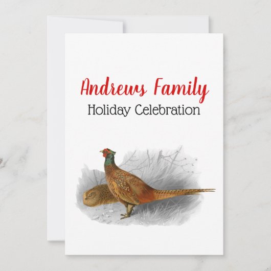fazant-vogeltrekkleur #3 kaart (Voorkant)