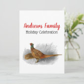  fazant-vogeltrekkleur #3 kaart (Staand voorkant)