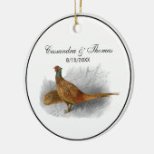 fazant-vogeltrekkleur #3 keramisch ornament (Links)