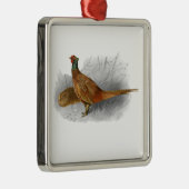  fazant-vogeltrekkleur #3 metalen ornament (Rechts)