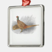  fazant-vogeltrekkleur #3 metalen ornament (Links)