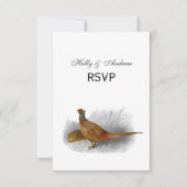 fazant-vogeltrekkleur #3 RSVP kaartje (Voorkant)
