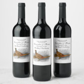 fazant-vogeltrekkleur #3 wijn etiket (Flessen)