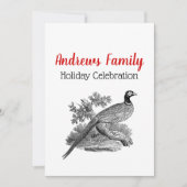  fazant-wilddrager met kerstmis kaart (Voorkant)