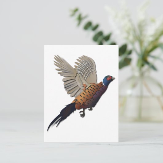 fazant zonder tekst briefkaart (Staand voorkant)