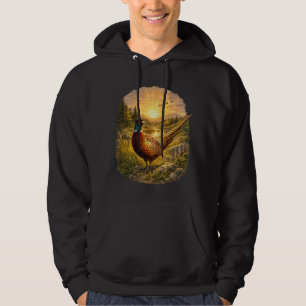 Fazant Zonsondergang Jacht Vogel Natuur Cadeau Hoodie
