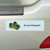 Fazant Zwarte Kuikens Bumpersticker (Op auto)
