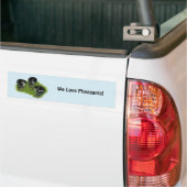 Fazant Zwarte Kuikens Bumpersticker (Op Truck)