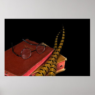 fazante veren op bijbel poster