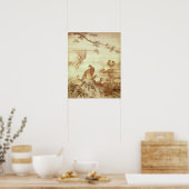 fazanten en pinda's, uit een reeks rollen poster (Keuken)