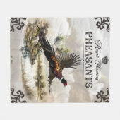 fazanten, koninklijke jacht fleece deken (Voorkant (Horizontaal))