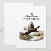 fazanten, koninklijke jacht kaart (Voorkant / Achterkant)