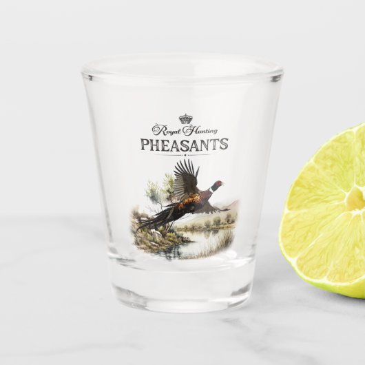 fazanten, koninklijke jacht shot glas (Voorkant)