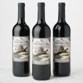 fazanten, koninklijke jacht wijn etiket (Flessen)