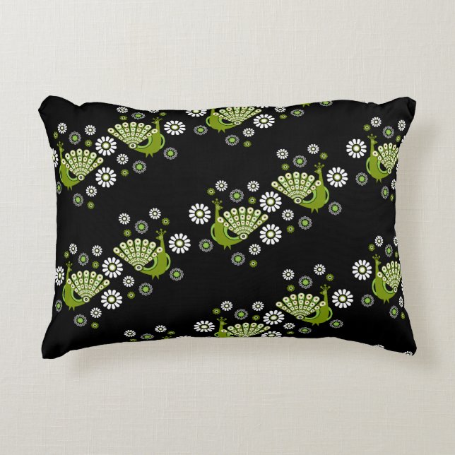 Fazanten Peacock Art Accent Kussen (Voorkant)