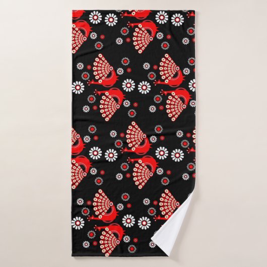 Fazanten Peacock Art Badhanddoek (Badhanddoek)