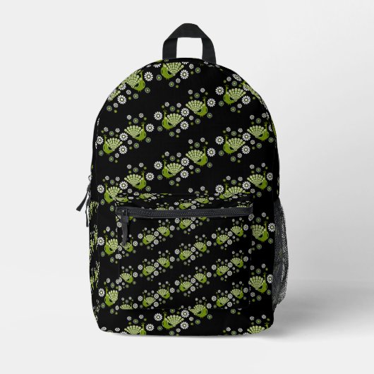 Fazanten Peacock Art Bedrukte Rugzak (Voorkant)