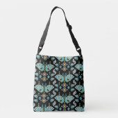 Fazanten Peacock Art Crossbody Tas (Achterkant)