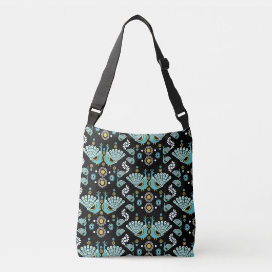 Fazanten Peacock Art Crossbody Tas (Voorkant)