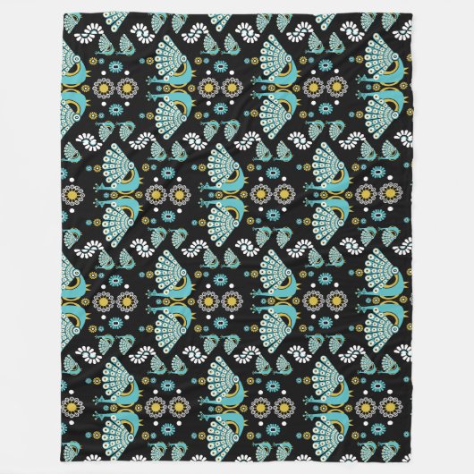 Fazanten Peacock Art Fleece Deken (Voorkant)