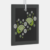 Fazanten Peacock Art Glas Ornament (Voorkant Rechts)