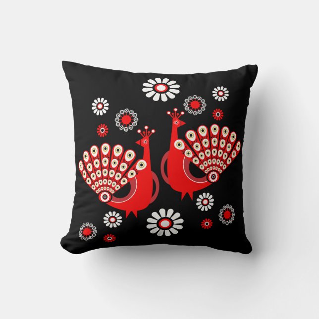 Fazanten Peacock Art Kussen (Voorkant)