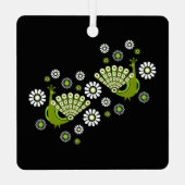 Fazanten Peacock Art Metalen Ornament (Achterkant)